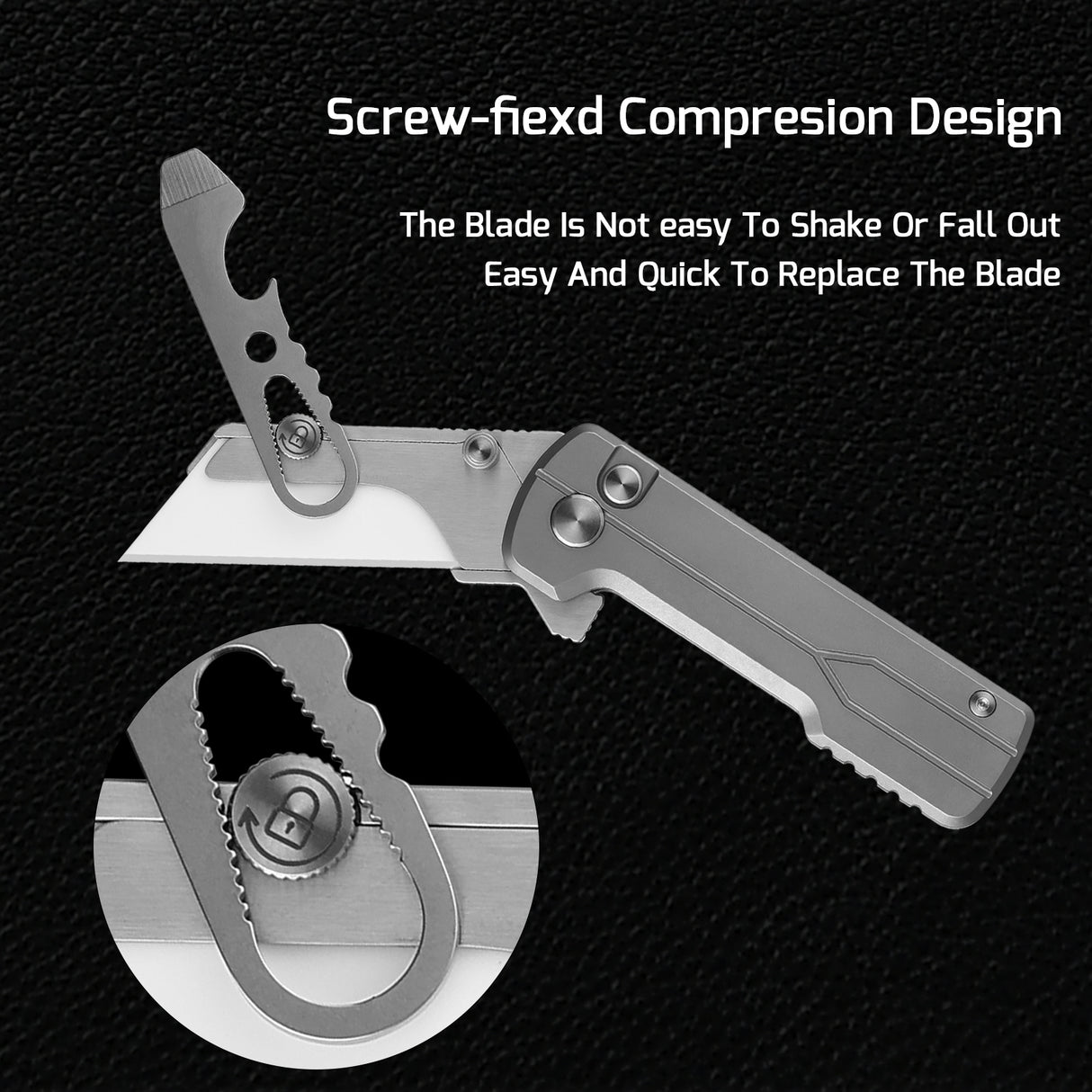 U1 Ti Titanium Utility Knife with Ceramic Blade