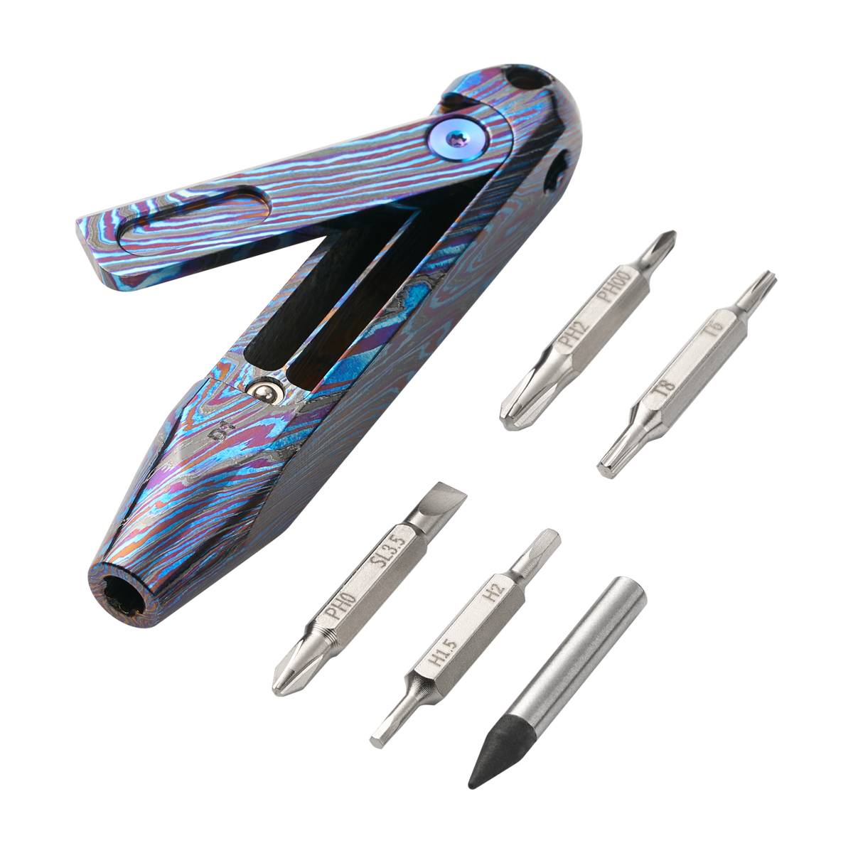 D1 Zirconium Damascus Bundle Spinning Top