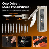 OKNIFE MK | 3-in-1 EDC Utility Tool | Flashlight, Pocket Knife & Screwdriver