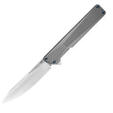 AION Titanium Handle M390 Blade Flipper Folding Pocket Knife