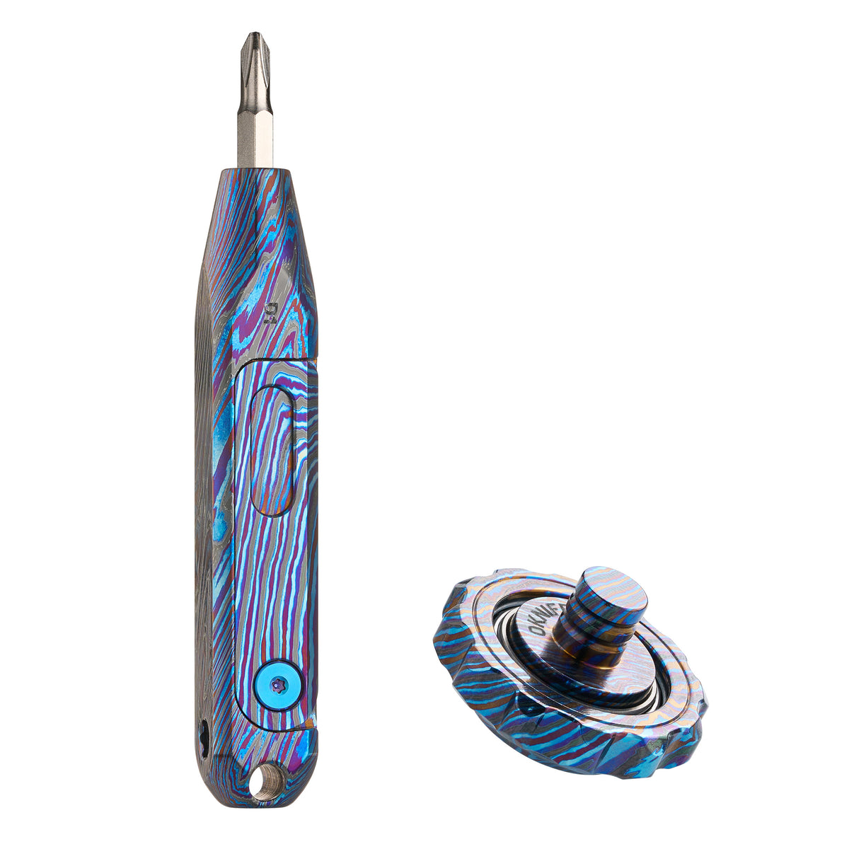 D1 Zirconium Damascus Bundle Spinning Top