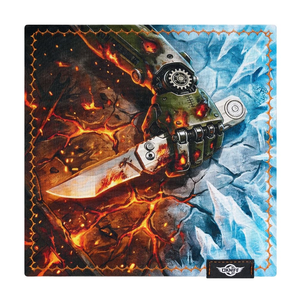 Ohanks LK 8"x8" Dual-Sided Cotton Handkerchief & Microfiber Cleaning Cloth