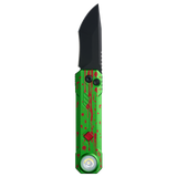 OKNIFE LK Zombie Green Folding Knife with Rechargeable Flashlight & RGB Light (Pre-order)
