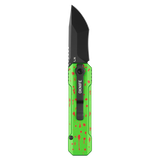OKNIFE LK Zombie Green Folding Knife with Rechargeable Flashlight & RGB Light