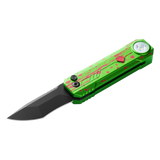 OKNIFE LK Zombie Green Folding Knife with Rechargeable Flashlight & RGB Light