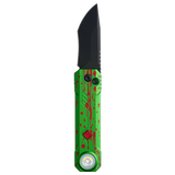 OKNIFE LK Zombie Green Folding Knife with Rechargeable Flashlight & RGB Light (Pre-order)