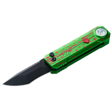 OKNIFE LK Zombie Green Folding Knife with Rechargeable Flashlight & RGB Light (Pre-order)