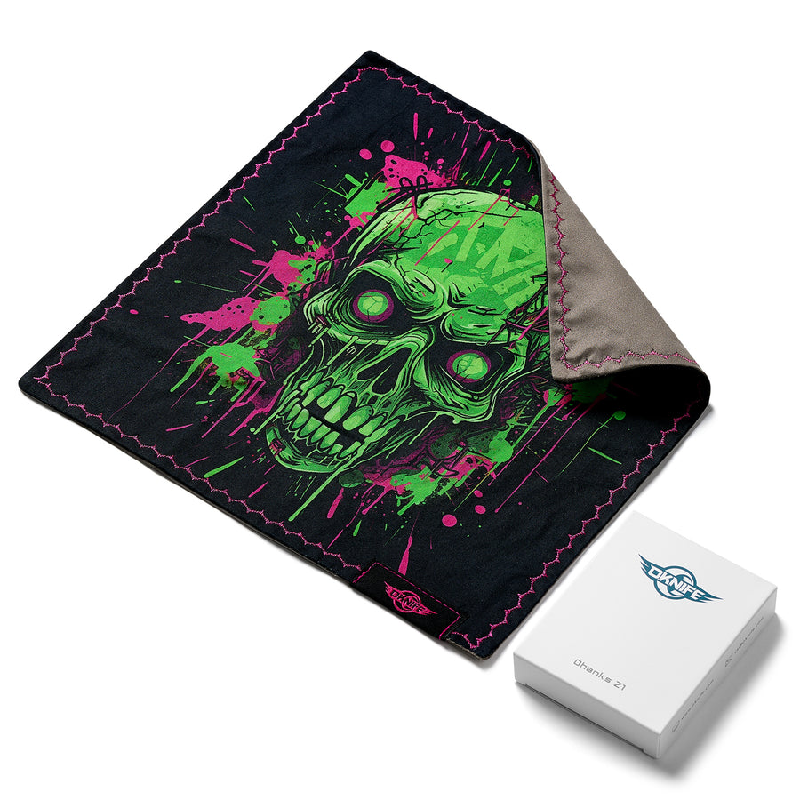 Ohanks Z1 10"x10" Dual-Sided Cotton Handkerchief & Microfiber Cleaning Cloth
