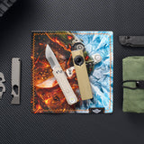 Ohanks LK 8"x8" Dual-Sided Cotton Handkerchief & Microfiber Cleaning Cloth