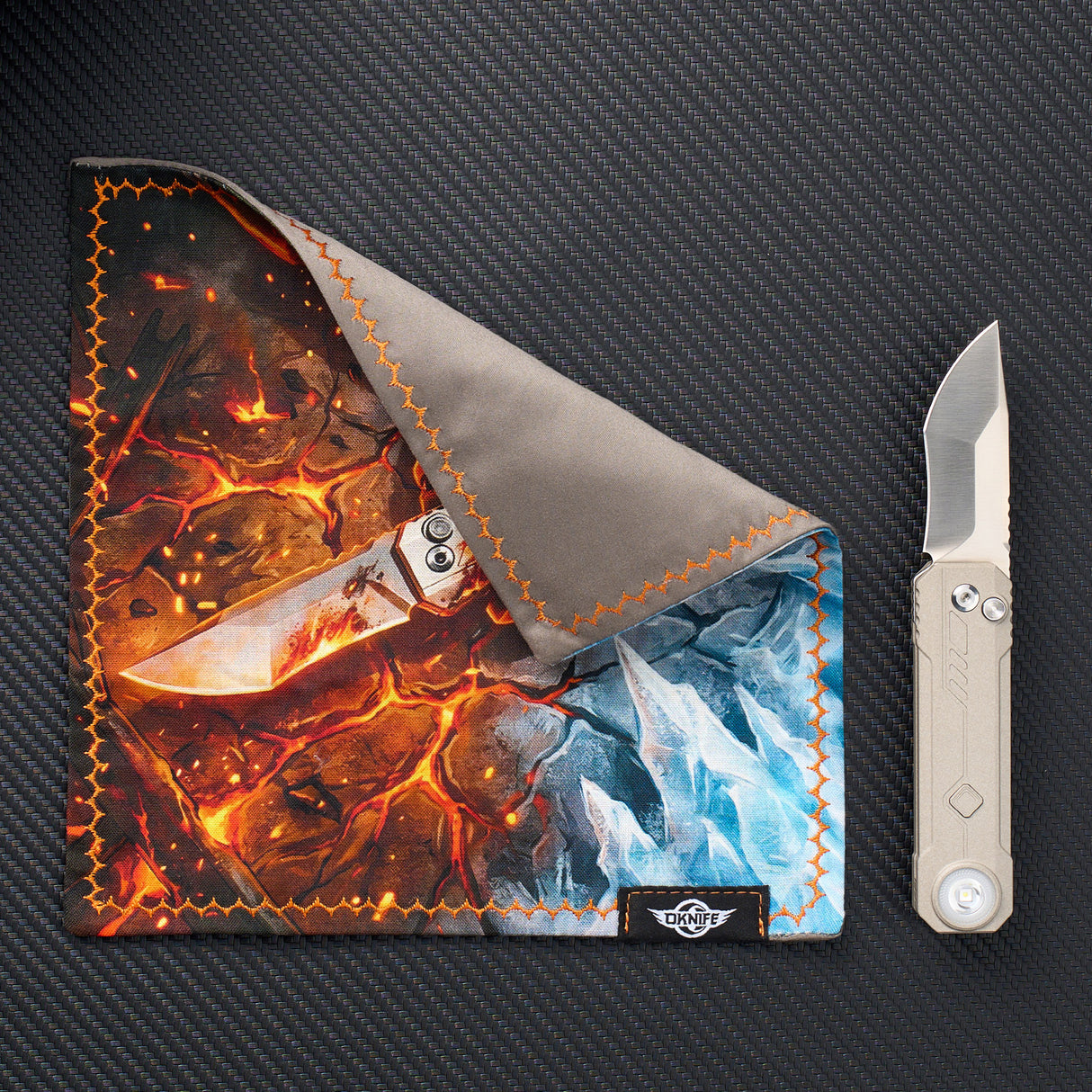 Ohanks LK 8"x8" Dual-Sided Cotton Handkerchief & Microfiber Cleaning Cloth