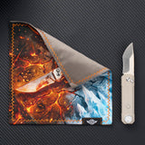 Ohanks LK 8"x8" Dual-Sided Cotton Handkerchief & Microfiber Cleaning Cloth