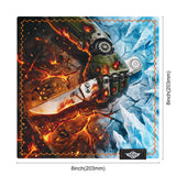 Ohanks LK 8"x8" Dual-Sided Cotton Handkerchief & Microfiber Cleaning Cloth