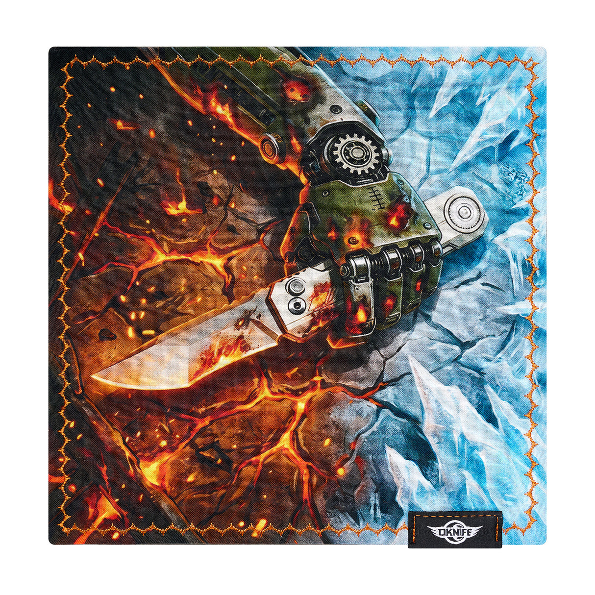 Ohanks LK 8"x8" Dual-Sided Cotton Handkerchief & Microfiber Cleaning Cloth