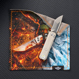 Ohanks LK 8"x8" Dual-Sided Cotton Handkerchief & Microfiber Cleaning Cloth