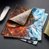 Ohanks LK 8"x8" Dual-Sided Cotton Handkerchief & Microfiber Cleaning Cloth