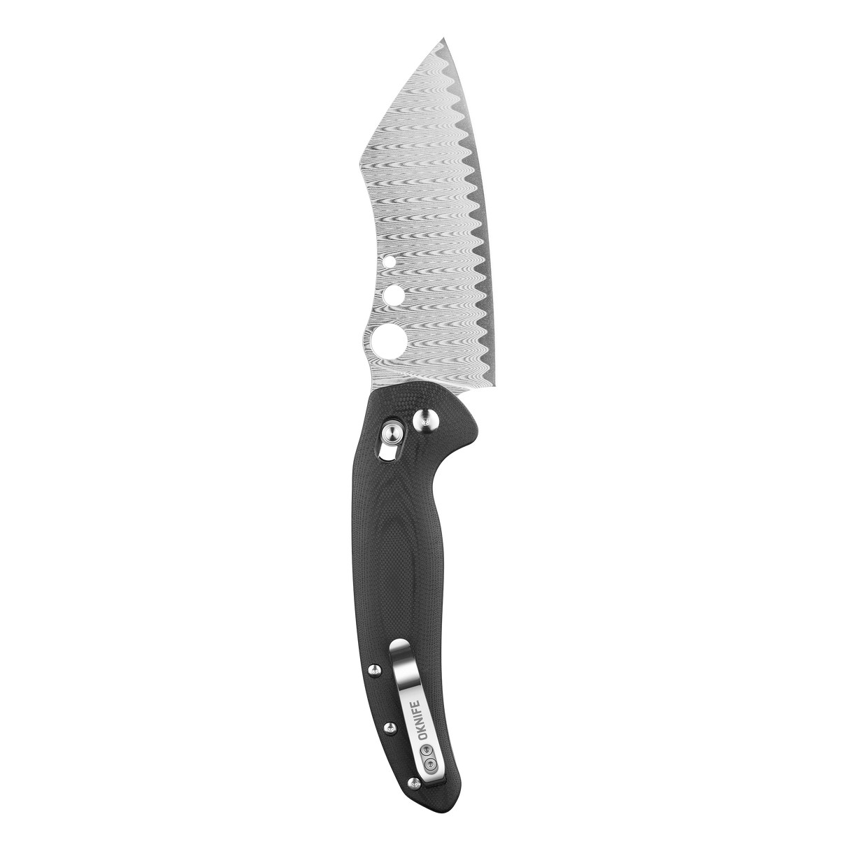 Sentry R1 Folding Chef Knife 4.61'' Steel Blade | Outdoor Kitchen Pocket Knife with G10 Handle (Damascus)
