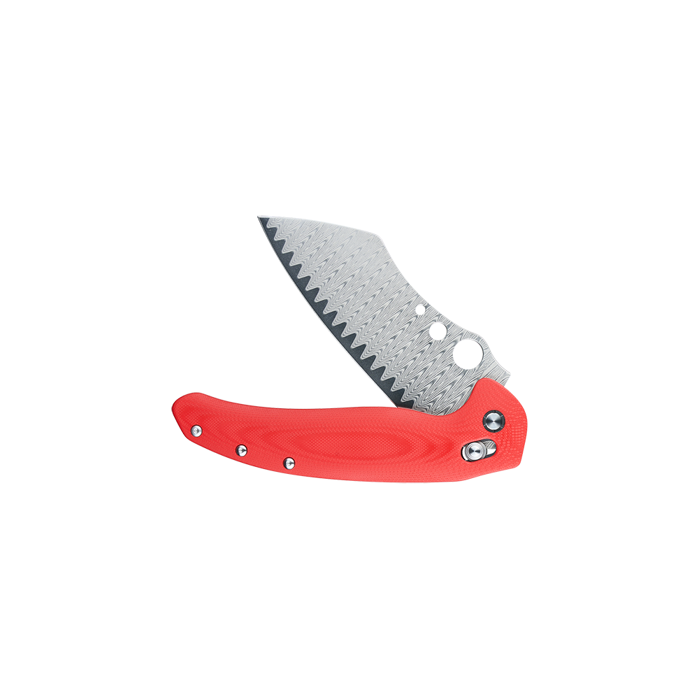 Sentry R1 Folding Chef Knife 4.61'' Steel Blade | Outdoor Kitchen Pocket Knife with G10 Handle (Damascus)