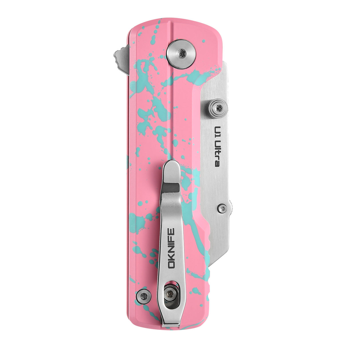 U1 Ultra Zombie Pink Pocket Folding Utility Knife with Ceramic Blade