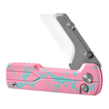 U1 Ultra Zombie Pink Pocket Folding Utility Knife with Ceramic Blade
