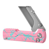 U1 Ultra Zombie Pink Pocket Folding Utility Knife with Ceramic Blade