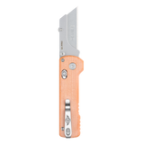OKNIFE U1 Pro Utility Knife – Orange Micarta with Integrated Screwdriver & Quick-Change Blade System