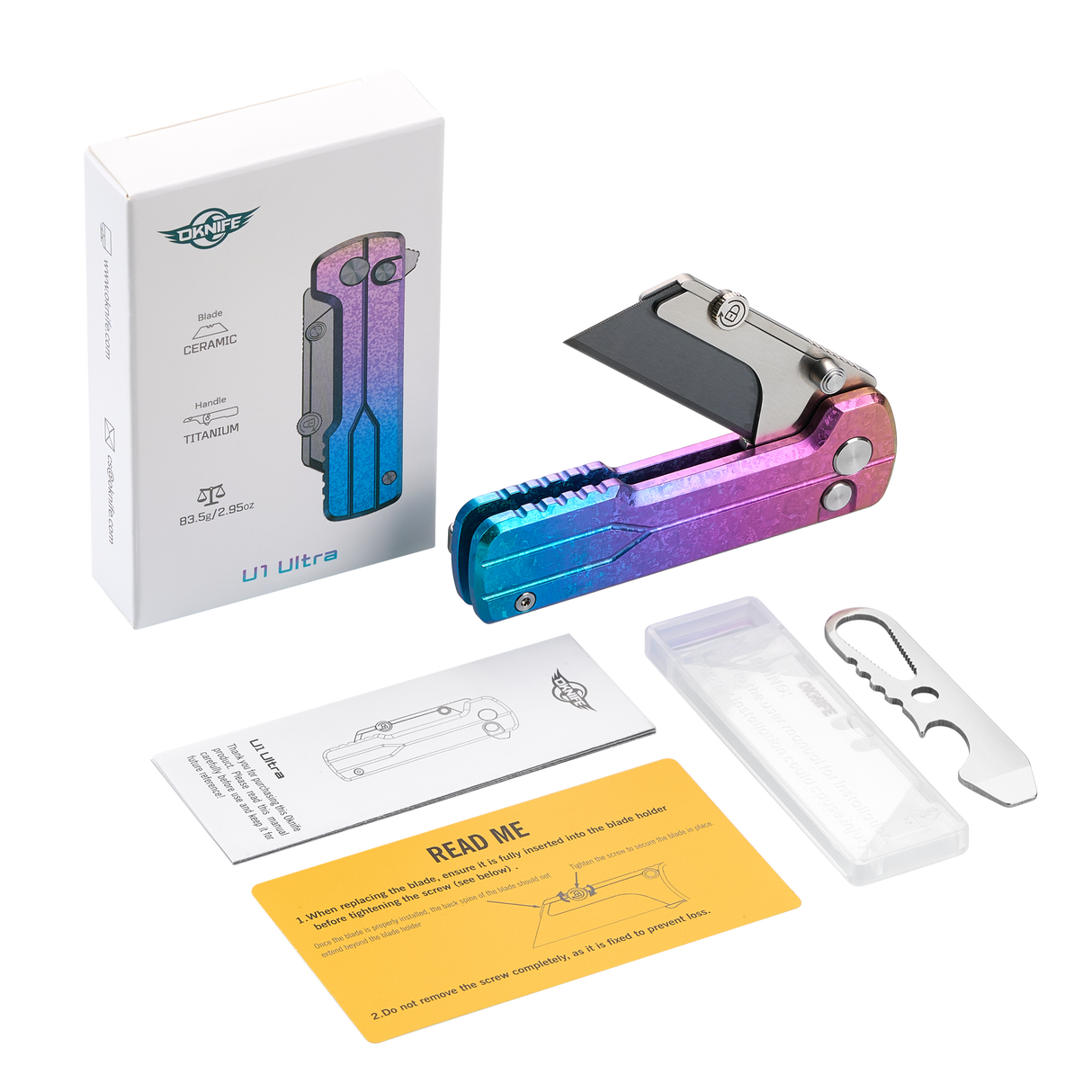 U1 Ultra Snowflake Colorfu Utility Knife with Ceramic Blade