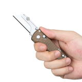 U1 Pro Peek Utility Knife with Folding Screwdriver, Quick Change Blade（Desert Brown)