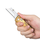 U1 Pro Pei Utility Knife With Folding Screwdriver, Quick Change Blade (Amber Transparent)