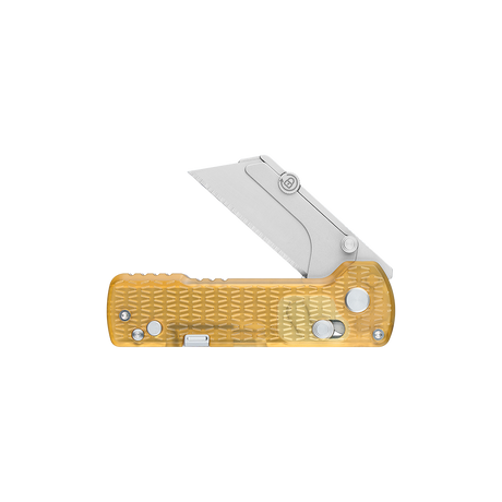U1 Pro Pei Utility Knife With Folding Screwdriver, Quick Change Blade (Amber Transparent)