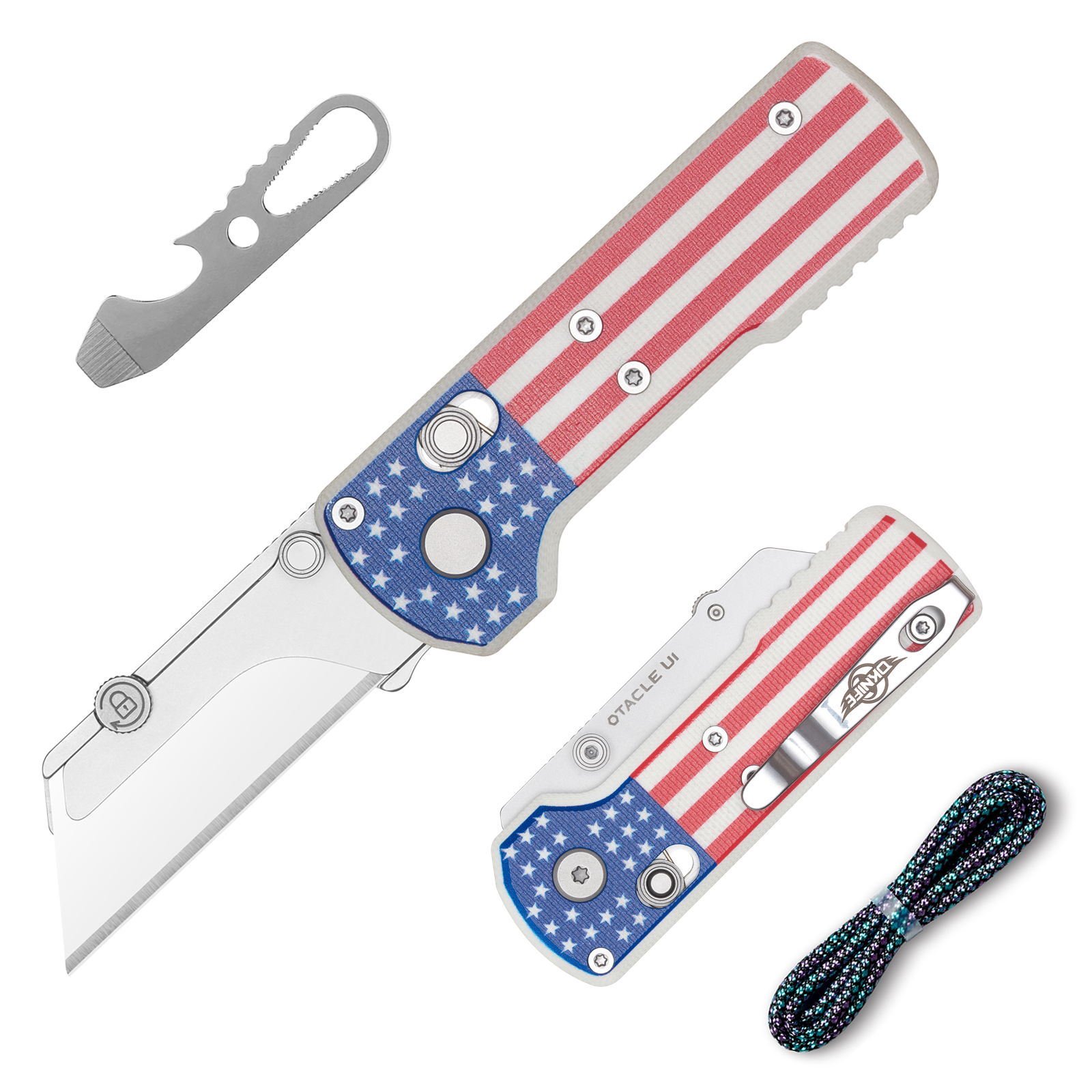 U1 Stars & Stripes Folding Utility Knife – OKNIFE
