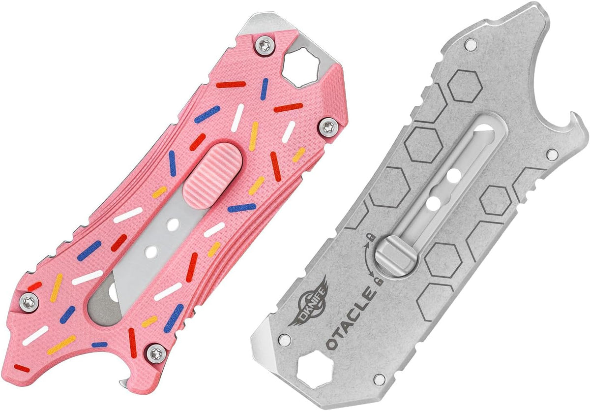 OKNIFE Otacle Doughnut EDC Retractable Utility Knife, 5-in-1 Multifunctional Tool