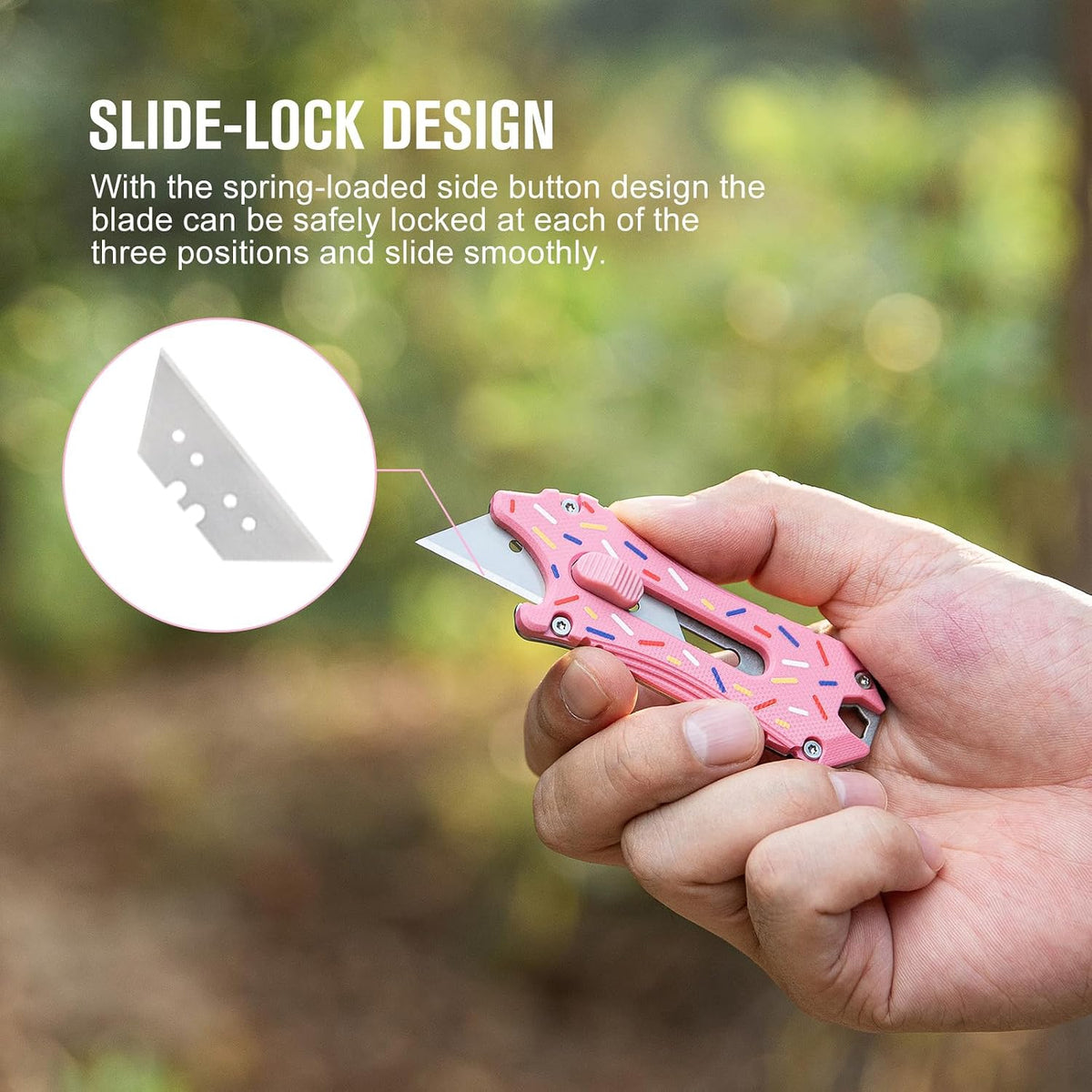 OKNIFE Otacle Doughnut EDC Retractable Utility Knife, 5-in-1 Multifunctional Tool